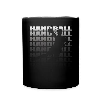 Accessoires de handball motif handball - Mug uni - noir - Devant