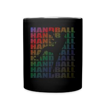 Accessoires de handball motif handball - Mug uni - noir - Devant