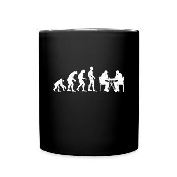Chess Evolution Funny Player Master Men Women Yout - Tasse einfarbig - Schwarz - Vorne