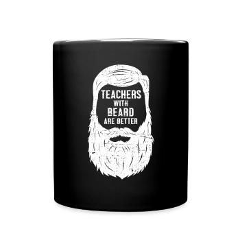 Bärtiger Lehrer - Tasse einfarbig - Schwarz - Vorne