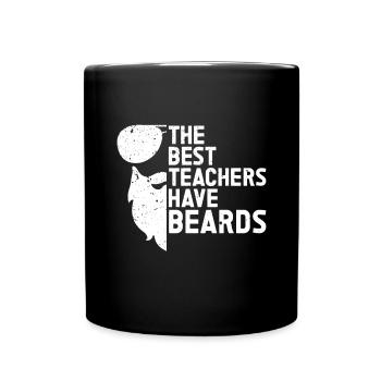 Bärtiger Lehrer - Tasse einfarbig - Schwarz - Vorne