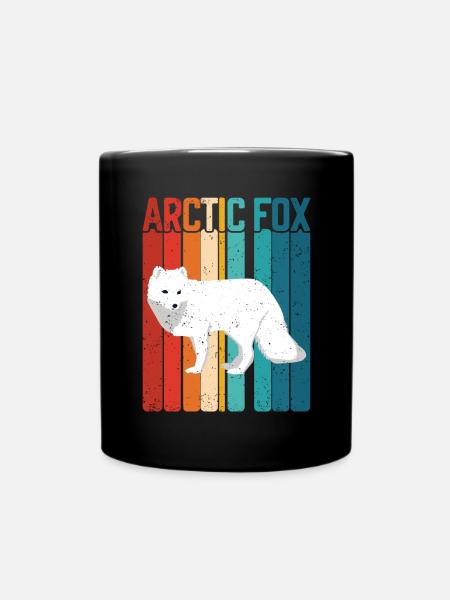 Artic fox lover Fra fjellreven - Ensfarget kopp - svart