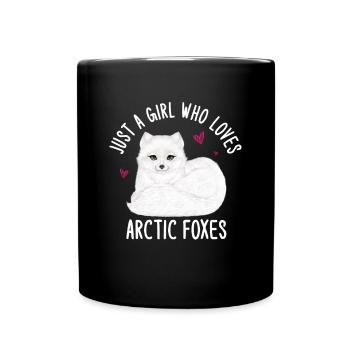 Artic Fuchsliebhaber Aus Arktischer Fuchs - Tasse einfarbig - Schwarz - Vorne