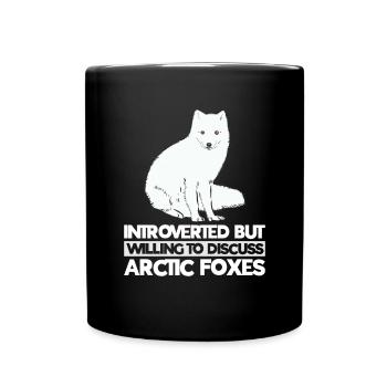 Artic Fuchsliebhaber Aus Arktischer Fuchs - Tasse einfarbig - Schwarz - Vorne