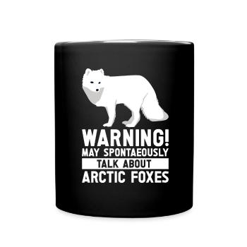Artic Fuchsliebhaber Aus Arktischer Fuchs - Tasse einfarbig - Schwarz - Vorne