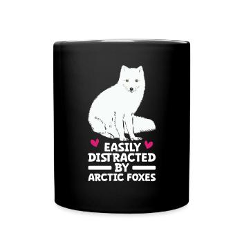 Artic Fuchsliebhaber Aus Arktischer Fuchs - Tasse einfarbig - Schwarz - Vorne
