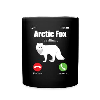 Artic Fuchsliebhaber Aus Arktischer Fuchs - Tasse einfarbig - Schwarz - Vorne