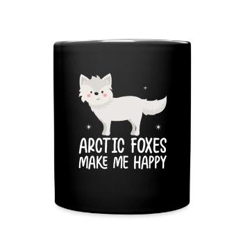 Artic Fuchsliebhaber Aus Arktischer Fuchs - Tasse einfarbig - Schwarz - Vorne