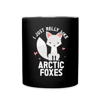 Artic Fuchsliebhaber Aus Arktischer Fuchs - Tasse einfarbig - Schwarz - Vorne
