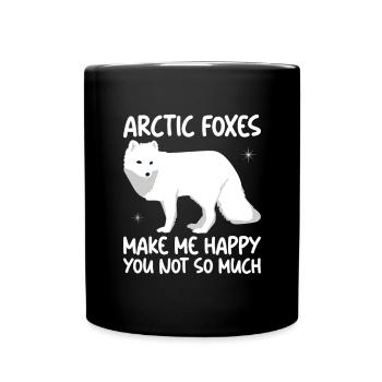 Artic Fuchsliebhaber Aus Arktischer Fuchs - Tasse einfarbig - Schwarz - Vorne
