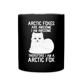 Artic Fuchsliebhaber Aus Arktischer Fuchs - Tasse einfarbig - Schwarz - Vorne