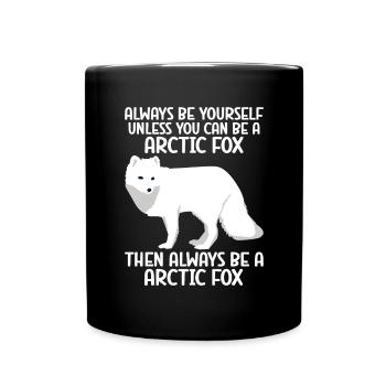 Artic Fuchsliebhaber Aus Arktischer Fuchs - Tasse einfarbig - Schwarz - Vorne