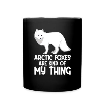 Artic Fuchsliebhaber Aus Arktischer Fuchs - Tasse einfarbig - Schwarz - Vorne