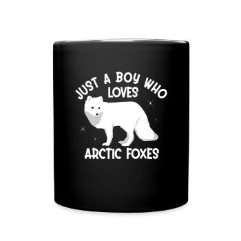 Artic Fuchsliebhaber Aus Arktischer Fuchs - Tasse einfarbig - Schwarz - Vorne