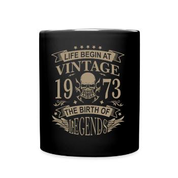50th birthday legend proven since 1973 born - Full Colour Mug - black - Front