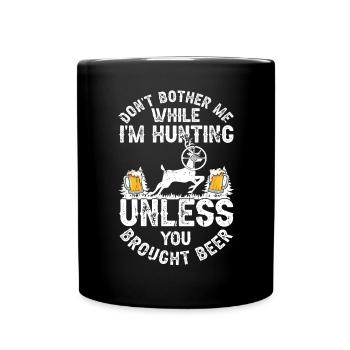 Hunting and beer - Full Colour Mug - black - Front