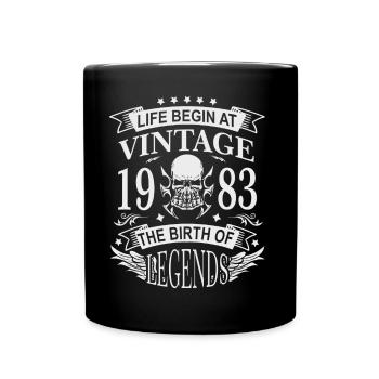 40th birthday legend proven since 1983 born - Full Colour Mug - black - Front