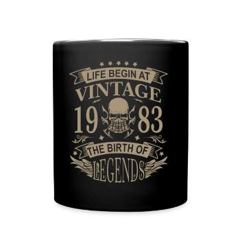 40th birthday legend proven since 1983 born - Full Colour Mug - black - Front