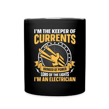 Nous vous allumons toujours électricien - Mug uni - noir - Devant