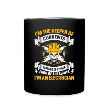 Nous vous allumons toujours électricien - Mug uni - noir - Devant