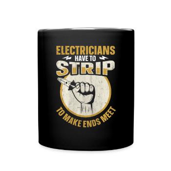 Nous vous allumons toujours électricien - Mug uni - noir - Devant