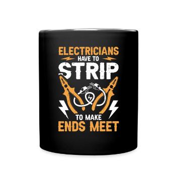 Nous vous allumons toujours électricien - Mug uni - noir - Devant