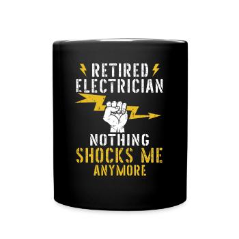 Nous vous allumons toujours électricien - Mug uni - noir - Devant