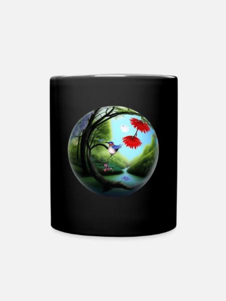 Spherische Kugel - Tasse einfarbig - Schwarz