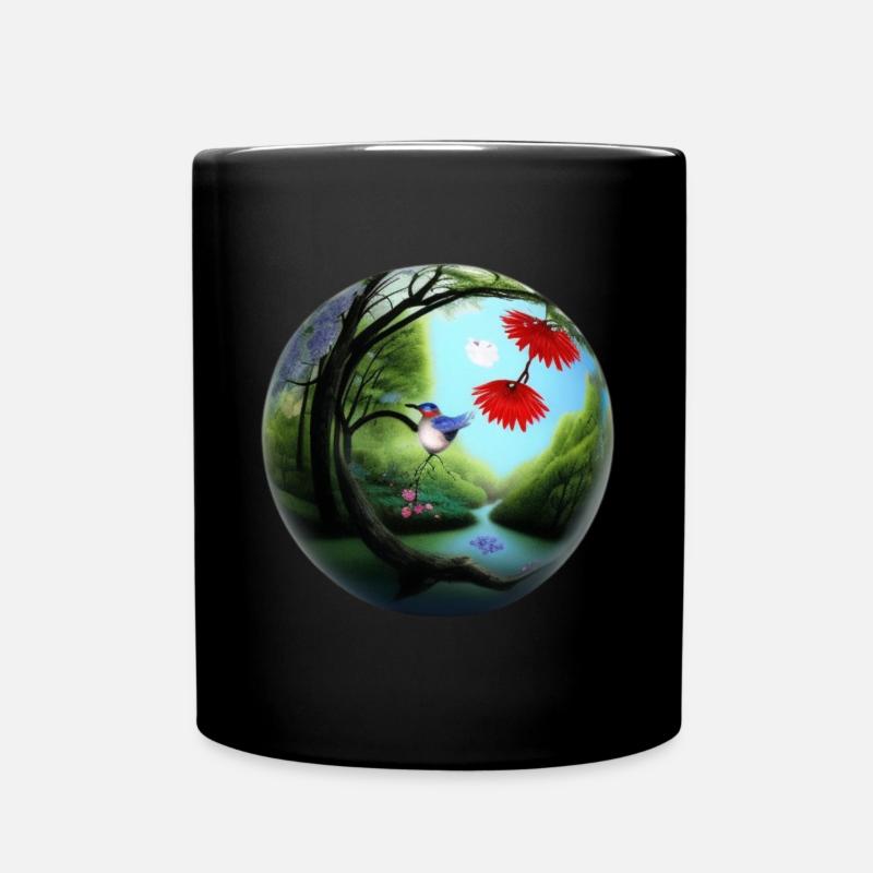 Spherische Kugel - Tasse einfarbig - Schwarz