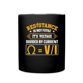 Nous vous allumons toujours électricien - Mug uni - noir - Devant