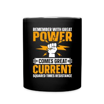 Nous vous allumons toujours électricien - Mug uni - noir - Devant