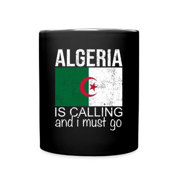 Algerien Spruch - Tasse einfarbig - Schwarz - Vorne