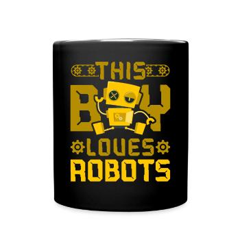 Robot Robotics Engineer Boy This - Full Colour Mug - black - Front