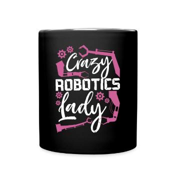 Robot Robotics Engineer Female - Full Colour Mug - black - Front