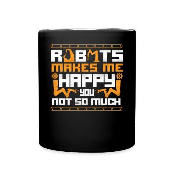 Ingénieur Robotique Robot Vintage - Mug uni - noir - Devant