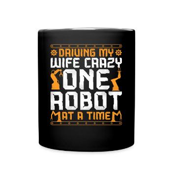 Femme de l’ingénieur en robotique robotique - Mug uni - noir - Devant