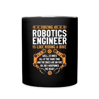Ingénieur Robotique Robot Vintage - Mug uni - noir - Devant
