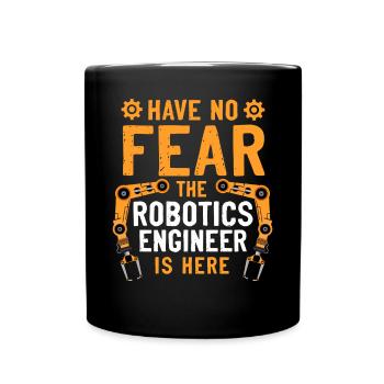 Robot Robotics Engineer Vintage - Full Colour Mug - black - Front