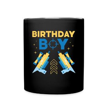 Birthday Children Laser Tag - Full Colour Mug - black - Front