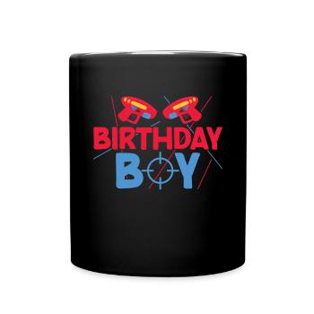 Birthday Children Laser Tag - Full Colour Mug - black - Front
