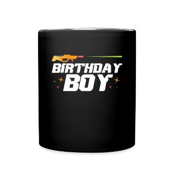 Birthday Children Laser Tag - Full Colour Mug - black - Front