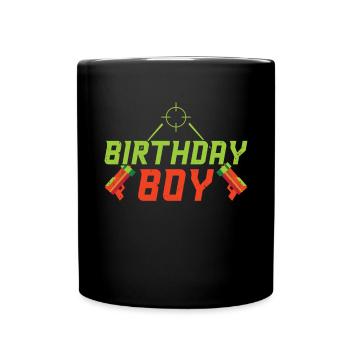 Birthday Children Laser Tag - Full Colour Mug - black - Front