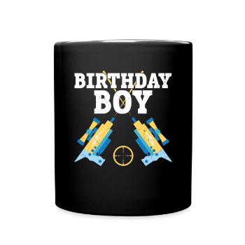 Birthday Children Laser Tag - Full Colour Mug - black - Front
