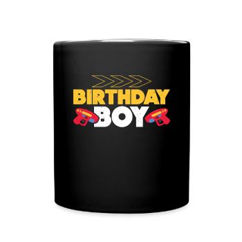 Birthday Children Laser Tag - Full Colour Mug - black - Front