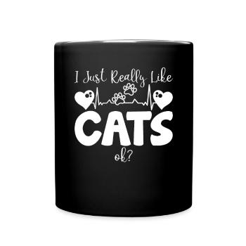 Gift Cat Owner Cat Gift - Full Colour Mug - black - Front