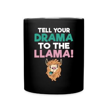 Lama Geschenk Lama Liebhaber Geschenk - Tasse einfarbig - Schwarz - Vorne