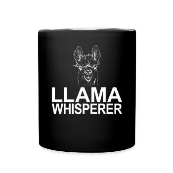 Lama Geschenk Lama Liebhaber Geschenk - Tasse einfarbig - Schwarz - Vorne