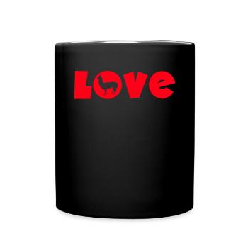 Lama Geschenk Lama Liebhaber Geschenk - Tasse einfarbig - Schwarz - Vorne