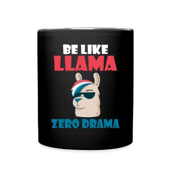 Llama Gift Llama Lover Gift - Full Colour Mug - black - Front