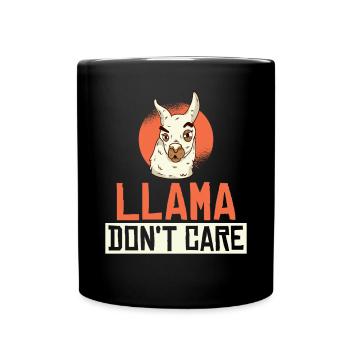 Llama Gift Llama Lover Gift - Full Colour Mug - black - Front